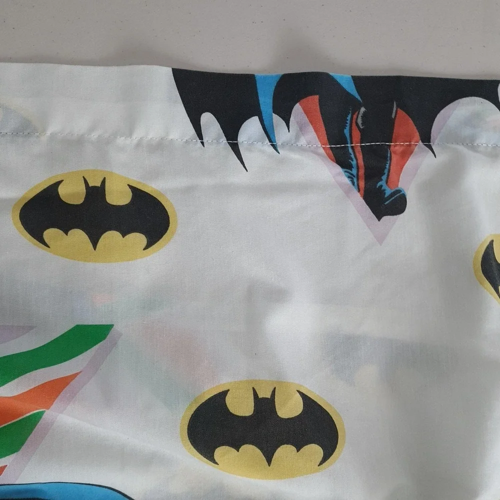 Vintage The Bibb Co Batman Twin Flat Sheet DC Comics 1989 USA Bedding 80s Kids